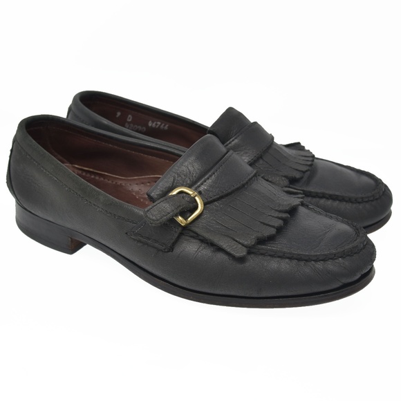 *Allen Edmond Woodville Sz 9D Black Leather Loafer main image 6